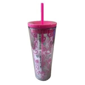 NWT Starbucks X Roller Rabbit Collab Lovely Monkey Plastic Cold Cup Tumbler 24oz